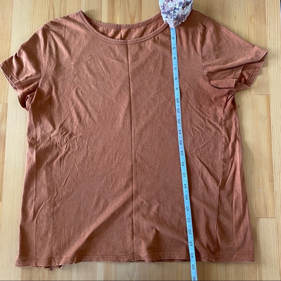 NWOT Anthropologie Burnt Orange Boyfriend Tee - Picture 10 of 10